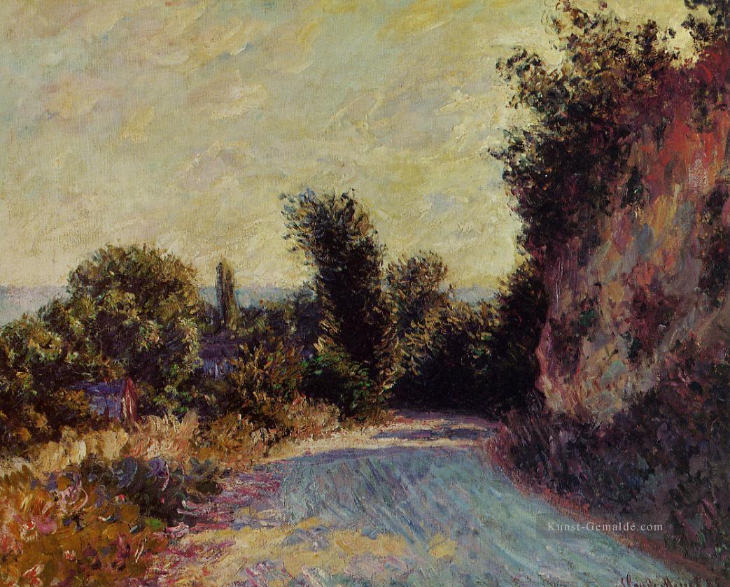 Straße in der Nähe von Giverny Claude Monet Szenerie Ölgemälde